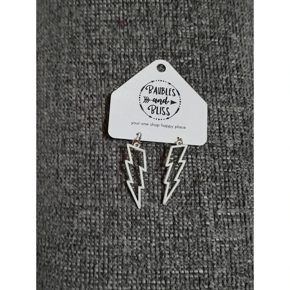 boutique Jewelry - 80's Thunderbolt Hallow Earrings New